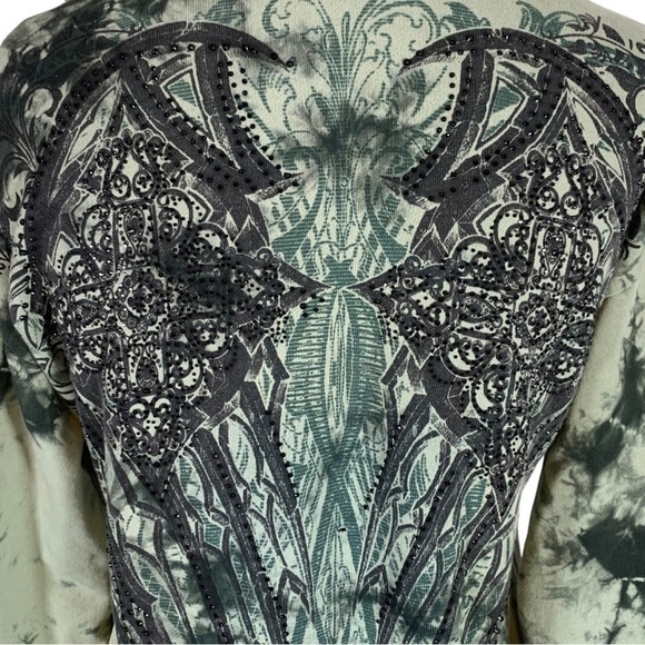 Vintage Affliction Y2k Pull Over Hoodie Sweatshirt Size XS - Picture 8 of 11